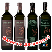 НАБОР 2шт Sellas оливковое масло Extra Virgin P.D.O. Kalamata 0,4% с п/о Пелопоннес 1л стекло + 2шт Sellas оливковое масло Extra Virgin 0,3% c п/o Пелопоннес 1л стекло (1шт=1672р)