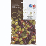 Attica Food ассорти зеленые оливки "Halkidiki" и оливки "Kalamata" 500г вакуум