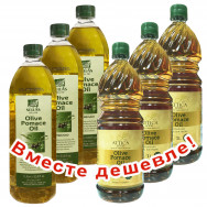 НАБОР 3шт Sellas оливковое масло Pomace c п/o Пелопоннес 1л пластик + 3шт Attica Food оливковое масло Pomace 1л пластик (1шт=848р)
