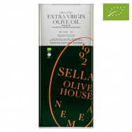 Sellas оливковое масло Extra Virgin 0,3% Organic (Bio) c п/o Пелопоннес 5л жесть 