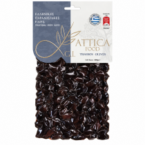Attica Food оливки вяленые "Трумба" с о.Тассос в оливковом масле Extra Virgin 500г вакуум 