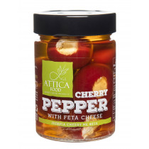 Перец черри красный сладкий с сыром Фета Attica Food 270г стекло