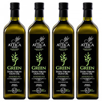 Attica Food оливковое масло GREEN Extra Virgin 0,2% нефильтр. с п/о Пелопоннес 4штх1л стекло (1шт=1752p)